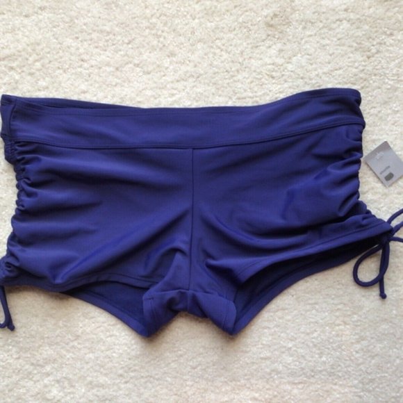 NWT - Mossimo Women's Swim Shorts blue Large - Picture 1 of 4